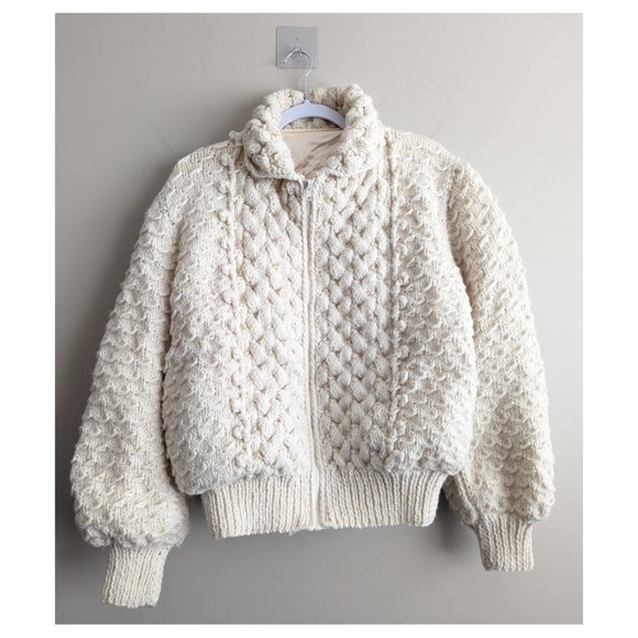 Unbranded vintage plush knit zip bomber - Picture 2 of 5